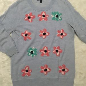 J Crew flower sweater